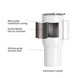 PYD Life Sublimation Tumblers Blanks 25 OZ White Coffee Travel Car Stainless Steel Tumbler Cups with Leakproof Lid and Handle, Sublimation Mugs for Cricut Mug Press and Tumbler Heat Press Print 2 Pack PYD Life