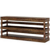 Tribesigns 70.9-Inch Extra Long Console Table, Farmhouse Entryway Table with 3-Tier Storage Shelf, Narrow Sofa Table Behind Couch, Wood Console Table for Living Room, Hallwahy, Foyer Tribesigns