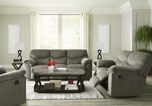 Signature Design by Ashley Alphons Transitional Polyester Tufted Rocker Recliner, Gray Signature Design by Ashley
