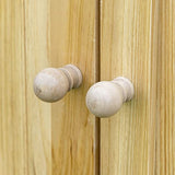 Outsunny Garden Storage Cabinet, Outdoor Tool Shed with Galvanized Top and Two Shelves for Yard Tools or Pool Accessories, Natural Outsunny