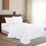 Elegant Comfort Luxury 1500 Premium Hotel Quality Microfiber 4-Piece Sheet Set - Soft, All Around Elastic 18-24 Inches Deep Fitted Sheet - Extra Deep Pocket Sheets, King, White Elegant Comfort