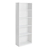 TnLoji 5-Shelf Bookcase with Adjustable Shelves, Open Storage Shelf, 11.65 x 24.88 x 71.42 Inches, for Living Room, Home Office, Dinning Room White TnLoji