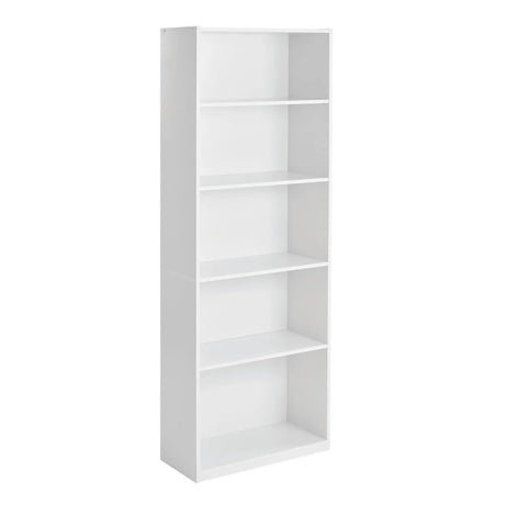 TnLoji 5-Shelf Bookcase with Adjustable Shelves, Open Storage Shelf, 11.65 x 24.88 x 71.42 Inches, for Living Room, Home Office, Dinning Room White TnLoji