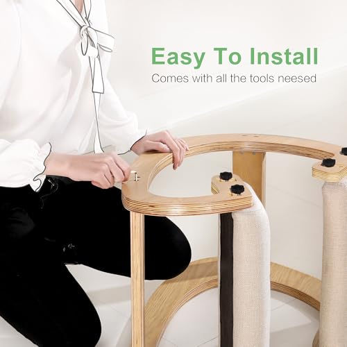 Predawn Adjustable Ergonomic Kneeling Chair – Custom Height Rocking Posture Stool with Thick Cushions, Solid Wood Frame, Knee Support Seat for Adults, Office or Meditation Use(White Oak) Predawn