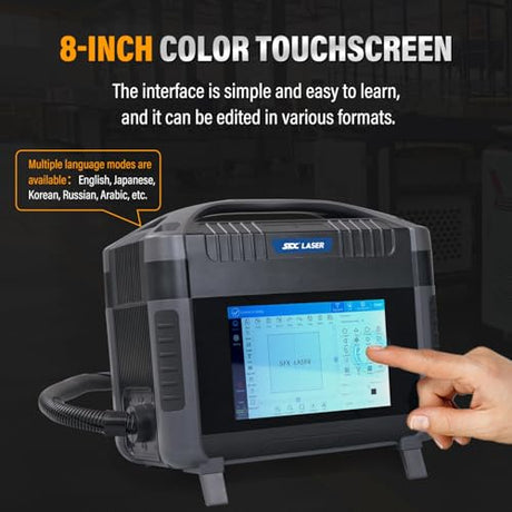 WTTTOOLS Fiber Laser Engraver 30W PRO Laser Marking Machine Battery/AC Handheld Laser Engraving Machine Portable Laser Marker with 100 * 100mm Lens for Metal Non-Metal Materials Class 1 0.39mW WTTTOOLS