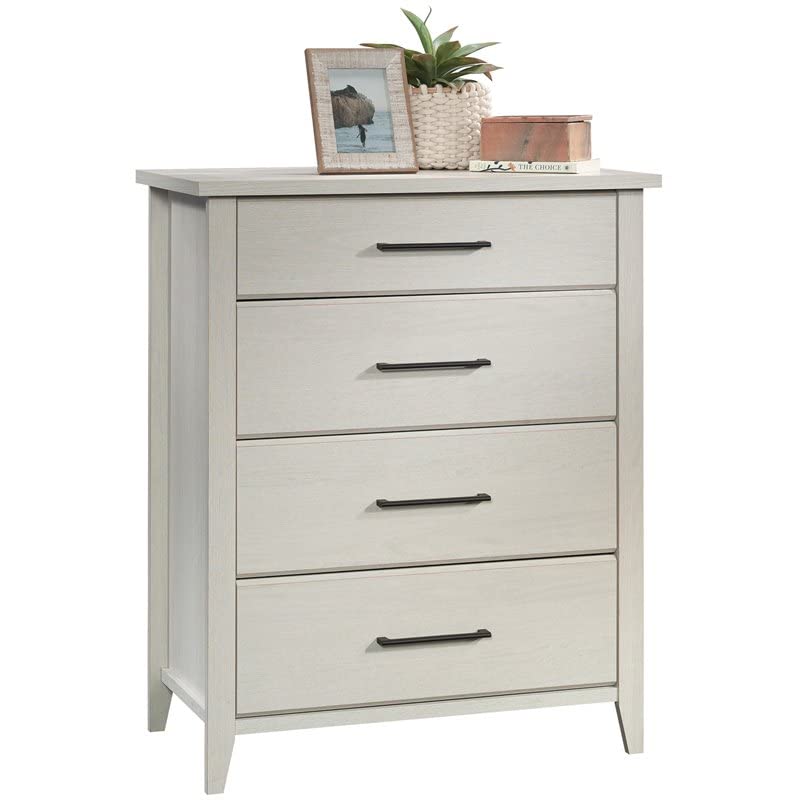 Sauder Summit Station 4-Drawer Chest, L: 33.66" x W: 18.74" x H: 42.09", Glacier Oak Sauder