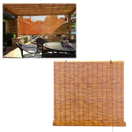 Natural Bamboo Roll Up Window Blind Roman Shade Sun Shade，Bamboo Roman Shades for Windows,Cordless Roman Blinds 72 Wide,Multiple Sizes,Support Customization (Size : 32"x72"(WxH)) QHDPKU