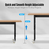 48” Heavy-Duty Solid Wood Work Bench Work Table, Adjustable Height Workbench with Power Outlets, 3000 Lbs Capacity Workstation for Garage, Workshop Maemttes