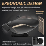 BILITOK Massage Chair Recliner with Zero Gravity with Full Body Air Pressure, Speaker and Blue-Tooth Connection, Easy to Use at Home and in The Office BILITOK
