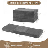 feliz home 6-Inch Tri-Fold Mattress Single Size - Foldable Futon Sofa Bed with Removable Washable Cover, Folding Memory Foam Futon Mattress | Non-Slip Bottom & Carry Handles for Guest, Camping, Dorm feliz home