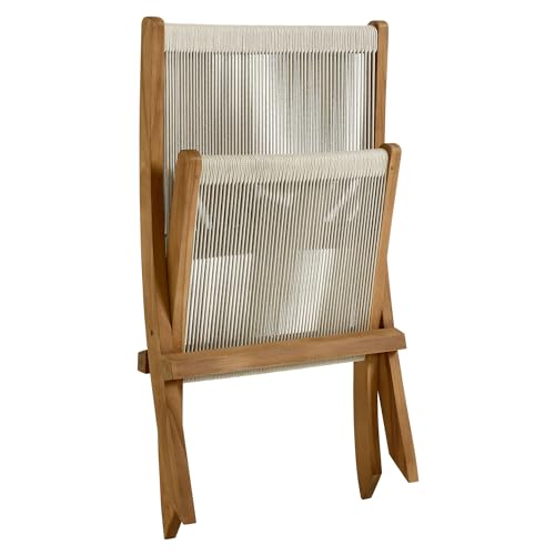 Modway Vienna Outdoor Patio Teak Wood Folding Lounge Chair in Natural Natural