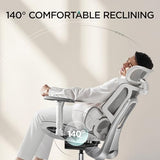 Hbada E3 Air Ergonomic Office Chair, Big and Tall Office Chair - with 3-Zone Dynamic Lumbar Support, 3D Adjustable Headrest, 3D Adjustable Armrests, Swivel, Grey(No Footrest) Hbada