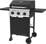 Megamaster 3-Burner Propane Gas Grill with Folding Side Tables, 30,000BTUs, 429.81 sq. in. Cooking Space, Stainless Steel Control Panel, Outdoor Kitchen Grill for BBQs, Patios, and More - 720-0988EA Megamaster