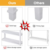 kinbor Accent White Console Table with Drawer and Shelf, Wood Sofa Table with Storage for Entryway Hallway Living Room kinbor