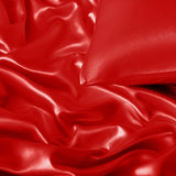VACVELT 2-Piece Satin Fitted Sheet Set Twin Size, Red Bottom Bed Sheet with 1 Pillowcase, Similar to Silk Sheets, Luxury & Silky Bedding Set, 15 Inch Deep Pocket VACVELT