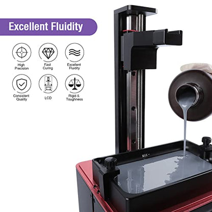 ELEGOO Thermochromic 3D Printer Resin, 405nm UV Curing Photopolymer Resin for LCD 3D Printing Grey to Purple 1000G