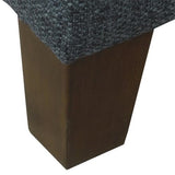 HomePop Home Decor | Luxury Square 32” Storage Ottoman with Lift Off Lid | Ottoman with Storage for Living Room & Bedroom, Navy HomePop