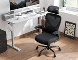 Ergalithic Ergonomic Office Chair - X-Shaped Computer Desk Chair Comfy, Gaming Chair, Office Chair with Lumbar Support, Mesh Office Chairs with Headrests, Desk Chair for Long Hours (Black Silver) Ergalithic