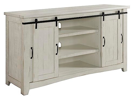 Martin Svensson Home Aspen 65" Solid Wood TV Stand, All Antique White Martin Svensson Home