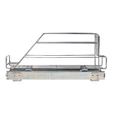 Household Essentials Glidez Multipurpose Chrome-Plated Steel Pull-Out/Slide-Out Storage Organizer for Cookware and Bakeware - Fits Standard Size Cabinet or Shelf, Chrome Household Essentials