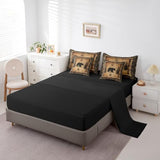 Feelyou Kids Rustic Bear 7 Piece Bedding Set King Size Farmhouse Forest Animal Black Bear Comforter Set with Sheets Boys Girls Hunting Country Brown Bed in a Bag Feelyou