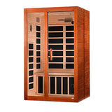 Dynamic Santiago Elite Honey Stain Finish 2-Person Ultra Low EMF (Under 3 MG) FAR Infrared Sauna, Curb Side Delivery DYNAMIC SAUNAS