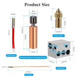 LANKEGU Hotend Heating Block Kit for Neptune 4, 3D Printer Accessories Hotend Heat Block Kit with 5PCS Silicone Socks and 5 PCS Nozzles Only for Elegoo Neptune 4, Neptune 4 Pro LANKEGU