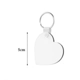 HooAMI Sublimation Keychain Blanks Products, 20 PCS Keychains Tag Heat Transfer Double-Side Heart Sublimation Blanks Key Chains for Ornament Making DIY Art Craft Supplies HooAMI