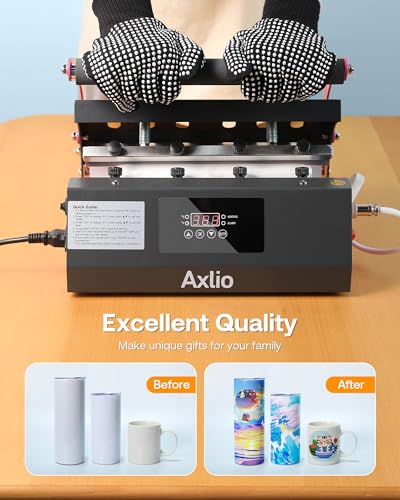 Tumbler Heat Press Machine for 20oz 30oz 16oz Sublimation Blank Skinny Tumbler - Heat Press for Sublimation Mug Projects for 11-16oz Coffee Mug Cup-Gray Axlio