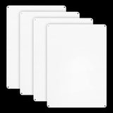 4-Pack White Blank Sign, 10"x 7" Plastic Enjoyist