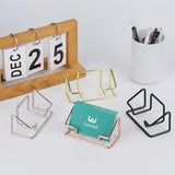 Leicraft Business Card Holder for Desk, Cute Metal Card Organizers and Office Desk Accessories for Men and Women (Golden) Leicraft