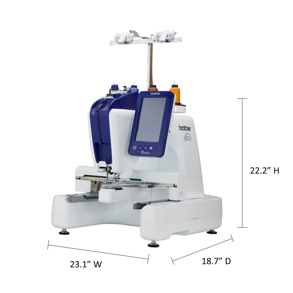 Brother Persona PRS100 Single Needle Embroidery Machine with 4-Spool Thread Stand and Free Arm Embroidery Brother