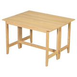 Merax Farmhouse Wood Extendable Dining Table with Drop Leaf for Small Places, Modern Freestanding Scalable Desk for Kitchen & Living Room, Natural Merax