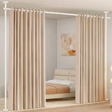 SUNALLY Room Divider Curtain Rod, No Drilling Room Separator for Space Partition Adjustable 4-10ft(H) 28-70inch(W) Heavy Duty Temporary Wall Divider Floor to Ceiling Tension Rod, White SUNALLY