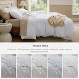 Bedsure 100% Washed Cotton Duvet Cover King - Bright White Minimalist Duvet Cover Linen Like for All Seasons - GentleSoft™ Plain Simple Cotton Bedding, 3 Pieces (Bright White, King, 104"x90") Bedsure