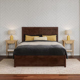 AFI, Clayton Full Platform Bed with Panel Footboard & Twin Trundle, Walnut AFI