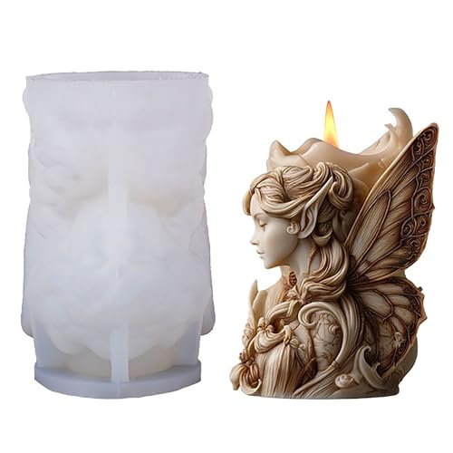 Angel Silicone 3D Flower & Rose Mold - Peony & Candle Making Molds for Resin, Clay & Soap Craft Supplies