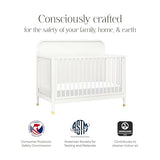 Namesake Brimsley Tambour 4-in-1 Convertible Crib in Warm White, GREENGUARDGold Certified NAMESAKE