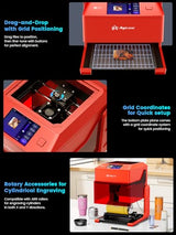 AlgoLaser Pixi 1064nm Infrared Laser Engraver (1.5W/1500mW) - Portable Laser Engraver Machine with 3.5" Touchscreen & AlgoOS System - Jewelry & Metal Engraving for Gift Customize,Making/Business AlgoLaser