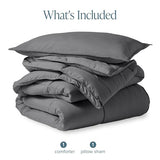 Bare Home Comforter Set - Twin Extra Long Size - Ultra-Soft - Goose Down Alternative - Premium 1800 Series - All Season Warmth (Twin/Twin XL, Grey) Bare Home