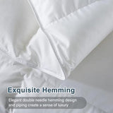 WhatsBedding Twin Comforter,Filled with Feather and Down, White Duvet Insert - Luxurious Hotel Collection Bed Blanket Comforter - 100% Cotton Shell -Twin Size 64x88 Inch WhatsBedding