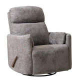 Oversized Swivel Rocker Recliner with Massage and Heat, Swivel Nursery Recliner With Adjustable Headrest, Manual Rocker Recliner Chair with Two Removable Pillows, Rocking Nursery Chair, Dark Grey