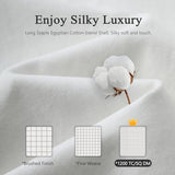 DWR Luxury Feather Down Fiber Comforter Oversized King Size, Ultra-Soft Cotton-Blend Fabric, 750 FP Medium Weight for All Season Hotel Style Fluffy Duvet Insert with Ties (120"x98", White) DWR