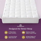 CirclesHome Hotel Collection Twin XL Size Hybrid Mattress Protector & Pad - Extra Padded, Thick, Plush, & Fitted Mattress Topper for Bed - Comfortable Pillow Top Mattress Cover CIRCLESHOME