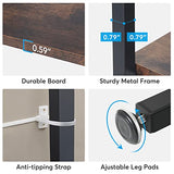 Tribesigns Vintage Industrial 6-Tier Bookshelf - 71 Inch Tall Open Etagere Bookcase in Brown Tribesigns