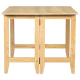 Merax Farmhouse Wood Extendable Dining Table with Drop Leaf for Small Places, Modern Freestanding Scalable Desk for Kitchen & Living Room, Natural Merax