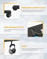 CubiCubi Electric Standing Desk, 48 x 24 Inches Height Adjustable Sit Stand Desk, Ergonomic Home Office Computer Workstation, Black CubiCubi