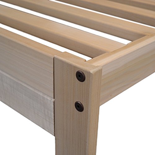 KD Frames Nomad Platform Bed - Cal King - Unfinished Natural Hardwood - Minimalist Swedish Design - Easy Assembly, No Box Spring Needed - Solid Wood Rectangular Bed Frame KD Frames