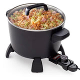 Presto 8-Quart Big Kettle, Steamer and Deep Fryer Multi-Cooker, Black Presto