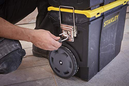 STANLEY 3 in 1 Rolling Work Centre Toolbox with Pull Handle, Detachable Toolbox with Portable Tote Tray, 1-70-326 - WoodArtSupply